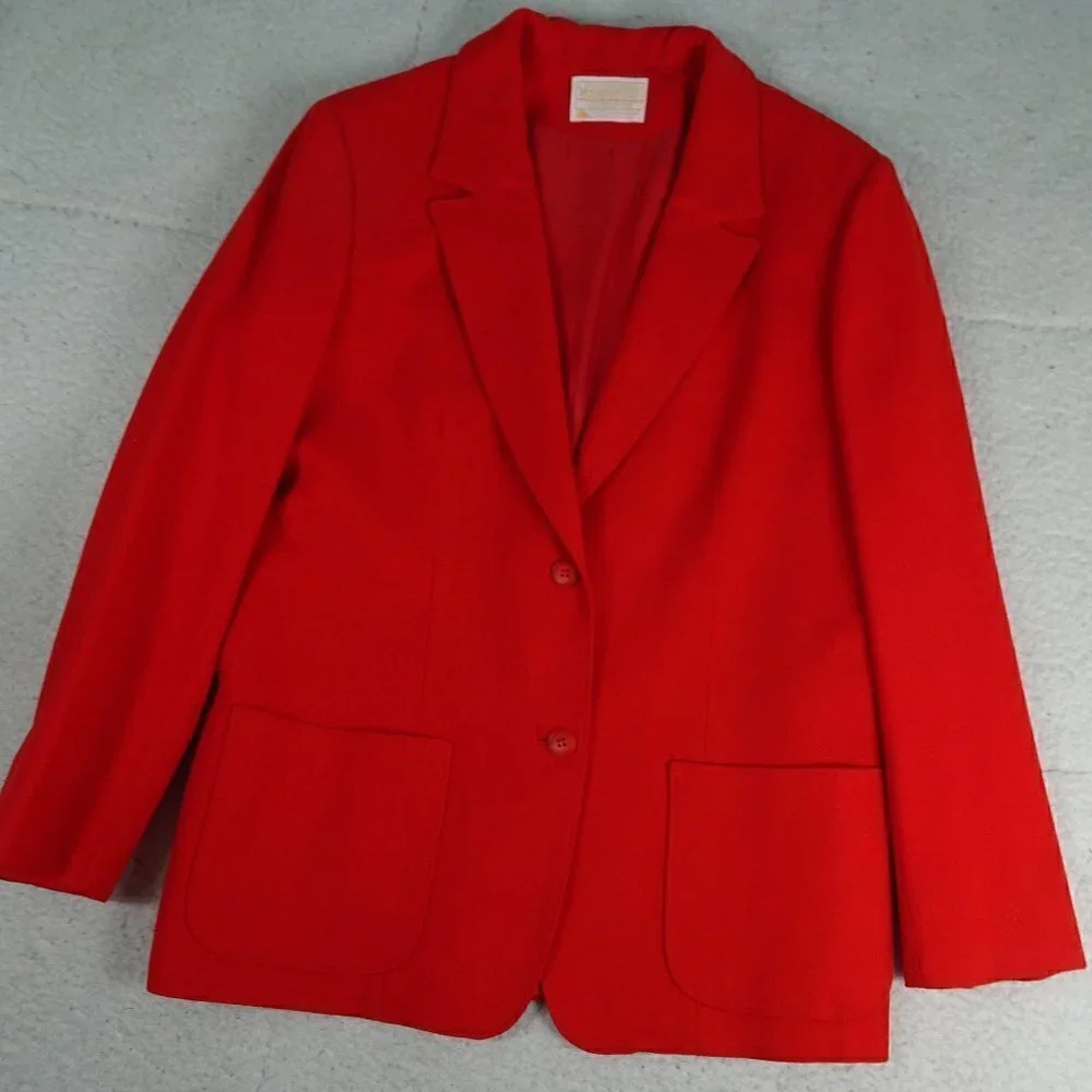 Pendleton Red Virgin Wool Jacket Size S-M